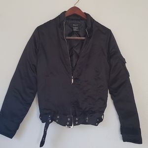 TAUNT quilted bomber jacket.